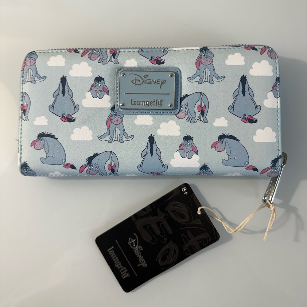 Disney Winnie the Pooh Eeyore Zip Around Faux Leather Wallet